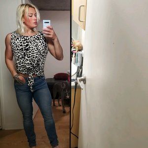 Animal print Calvin Klein top